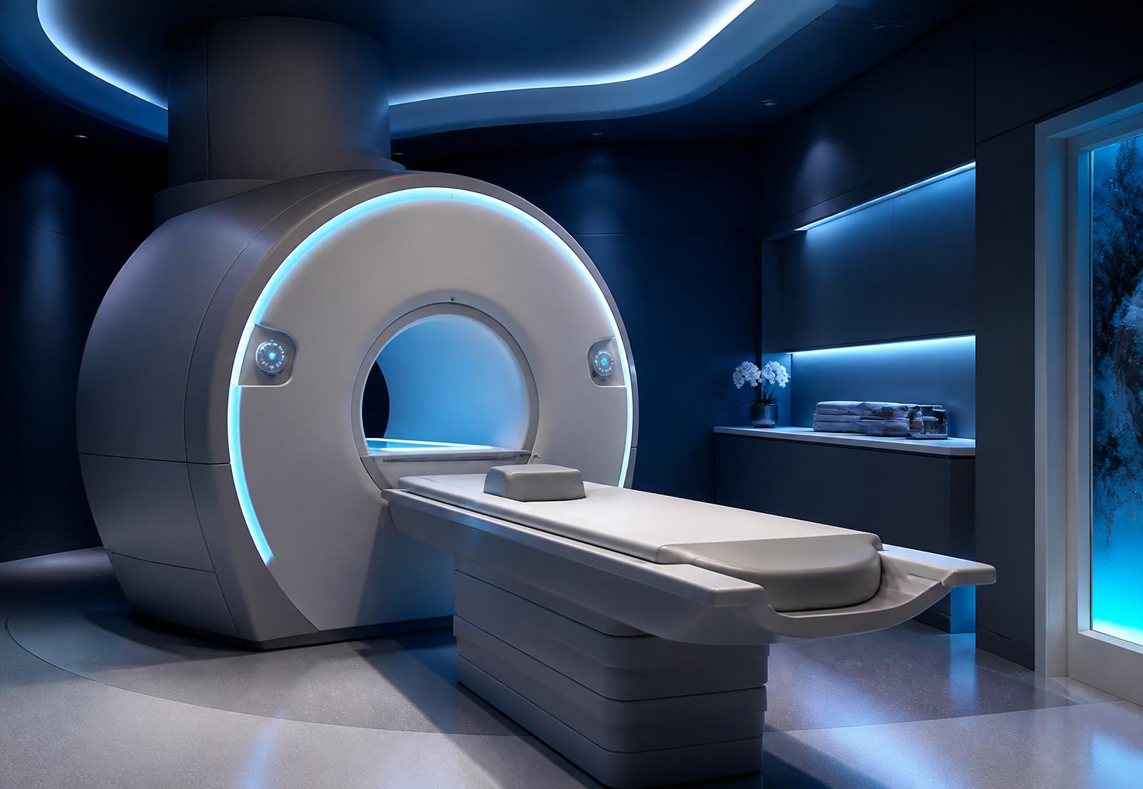 Sala de ressonância magnética rm moderna da Bioimagem